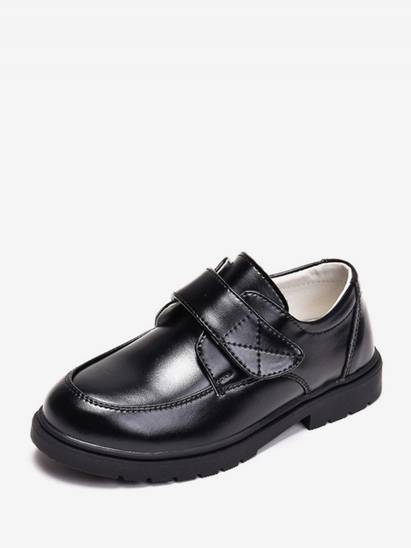 Loafers Musta Pyöreä Toe Slip On Muodolliset Juhlakengät Pojalle - Musta