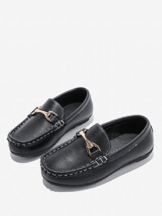 Poikien Loaferit -kengät Musta Pyöreä Toe Slip On Causal Loafers