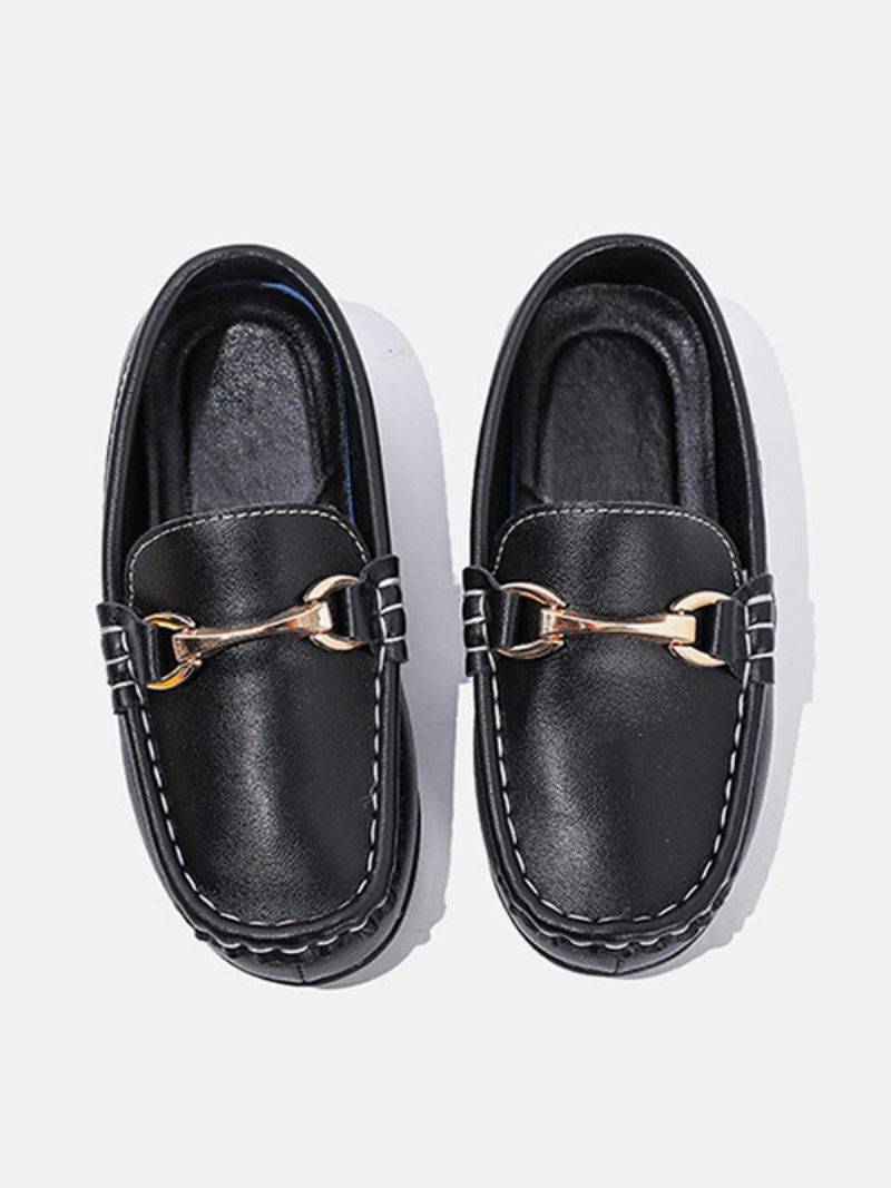 Poikien Loaferit -kengät Musta Pyöreä Toe Slip On Causal Loafers - Musta