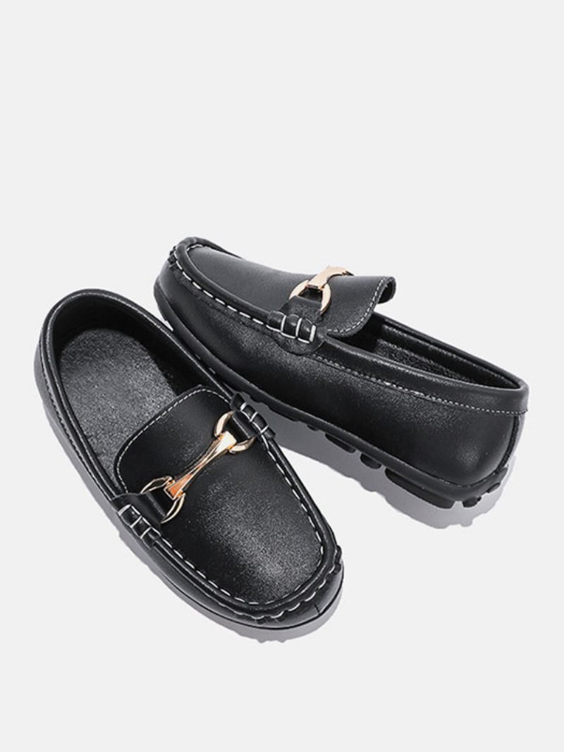 Poikien Loaferit -kengät Musta Pyöreä Toe Slip On Causal Loafers - Musta