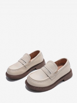 Poikien Loaferit -kengät Valkoinen Pyöreä Toe Slip On Causal Party Pojalle