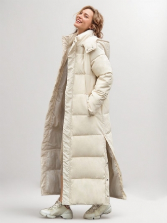 Puffer Coats Ecru White Winter Pitkät Päällysvaatteet Naisille