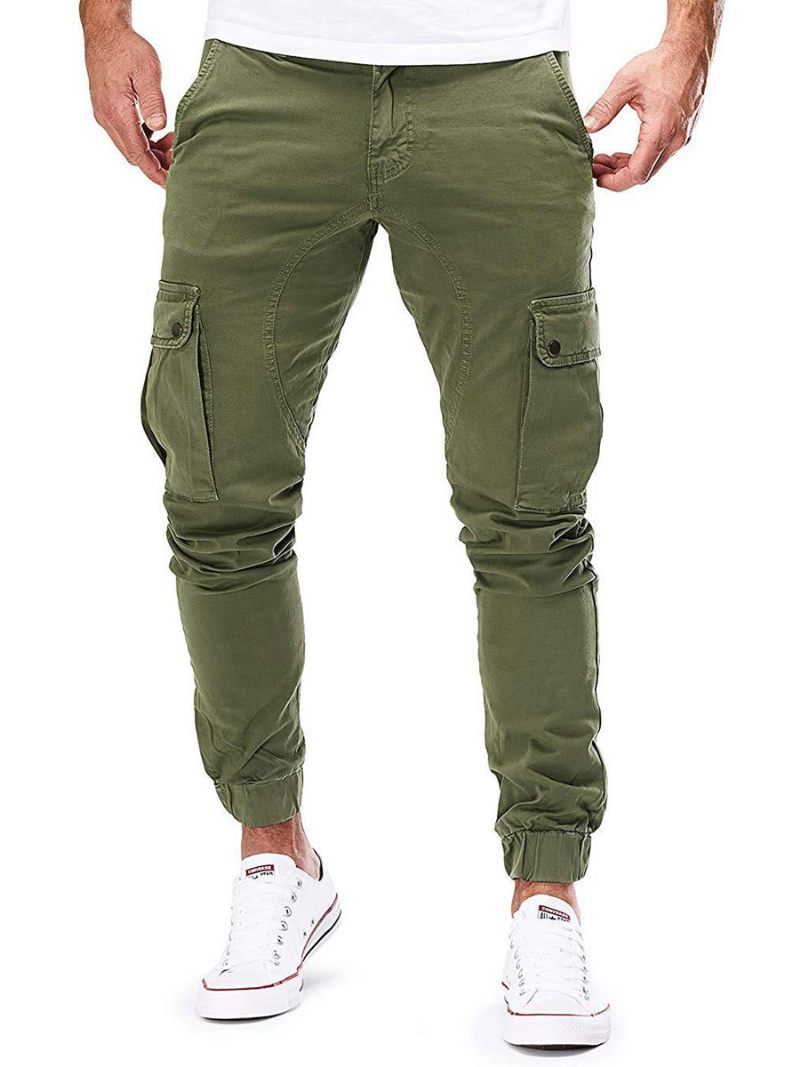 Miesten Housut Rento Kartiomaiset Lenkkeilyhousut Hunter Green Pants