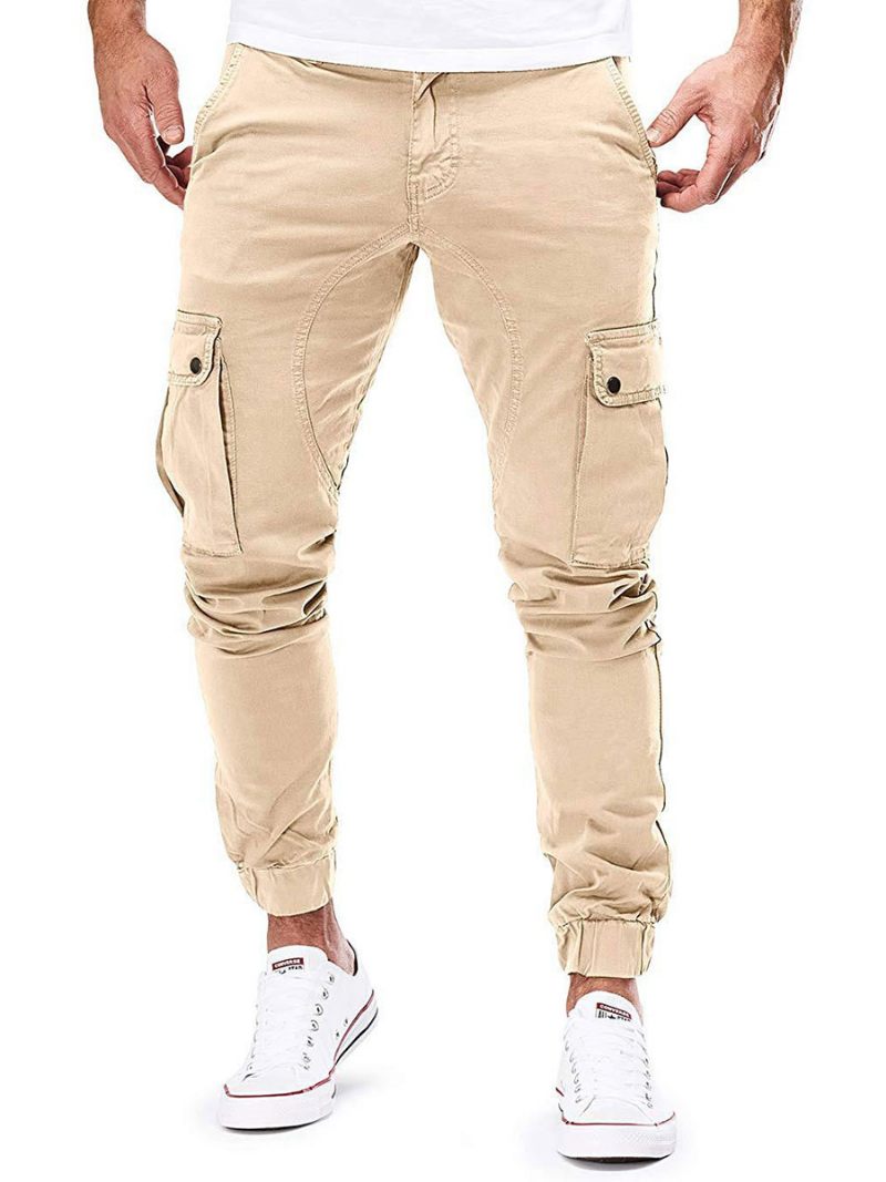 Miesten Housut Rento Kartiomaiset Lenkkeilyhousut Hunter Green Pants - Khaki