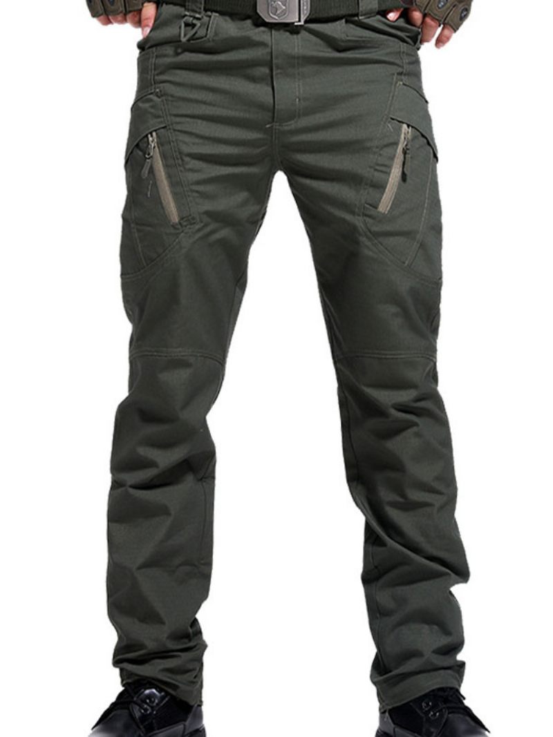 Miesten Housut Rento Natural Waist Straight Cargo Pant Vihreät