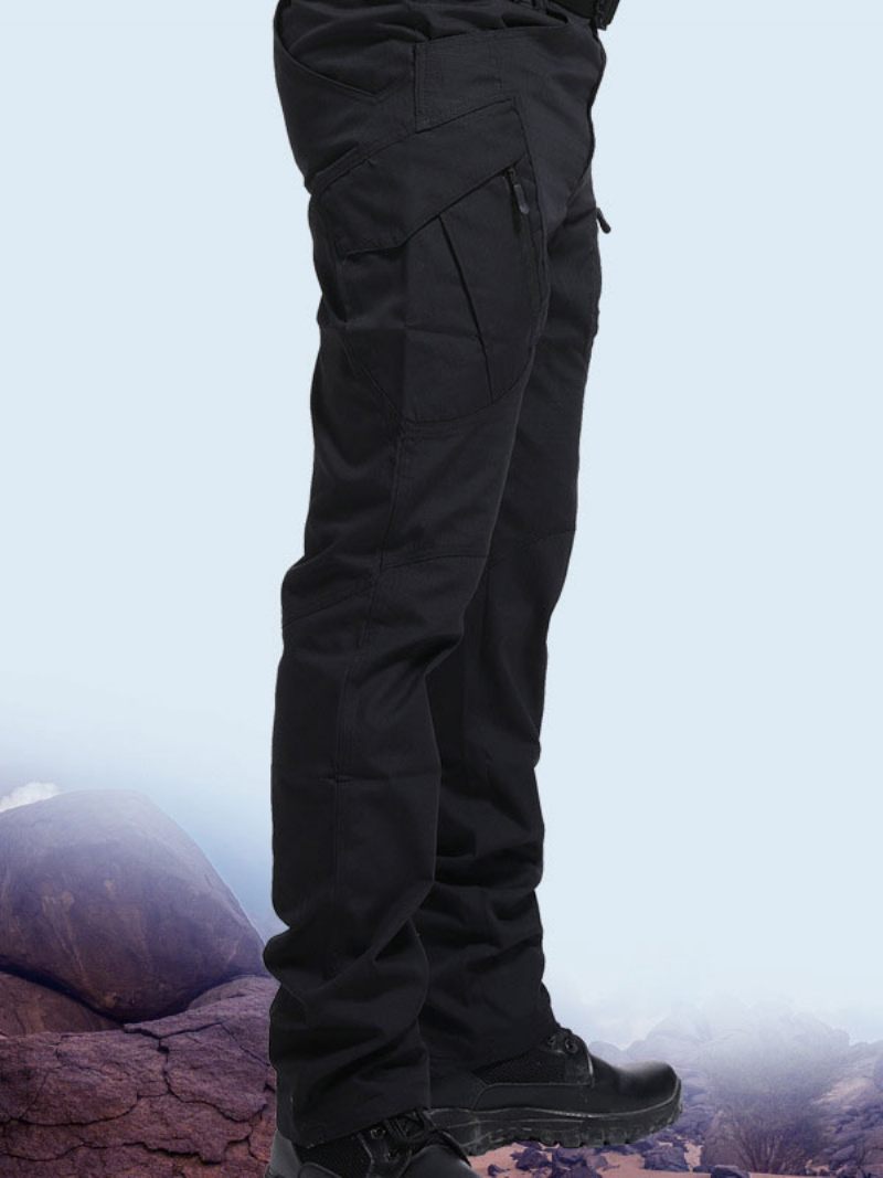 Miesten Housut Rento Natural Waist Straight Cargo Pant Vihreät - Musta