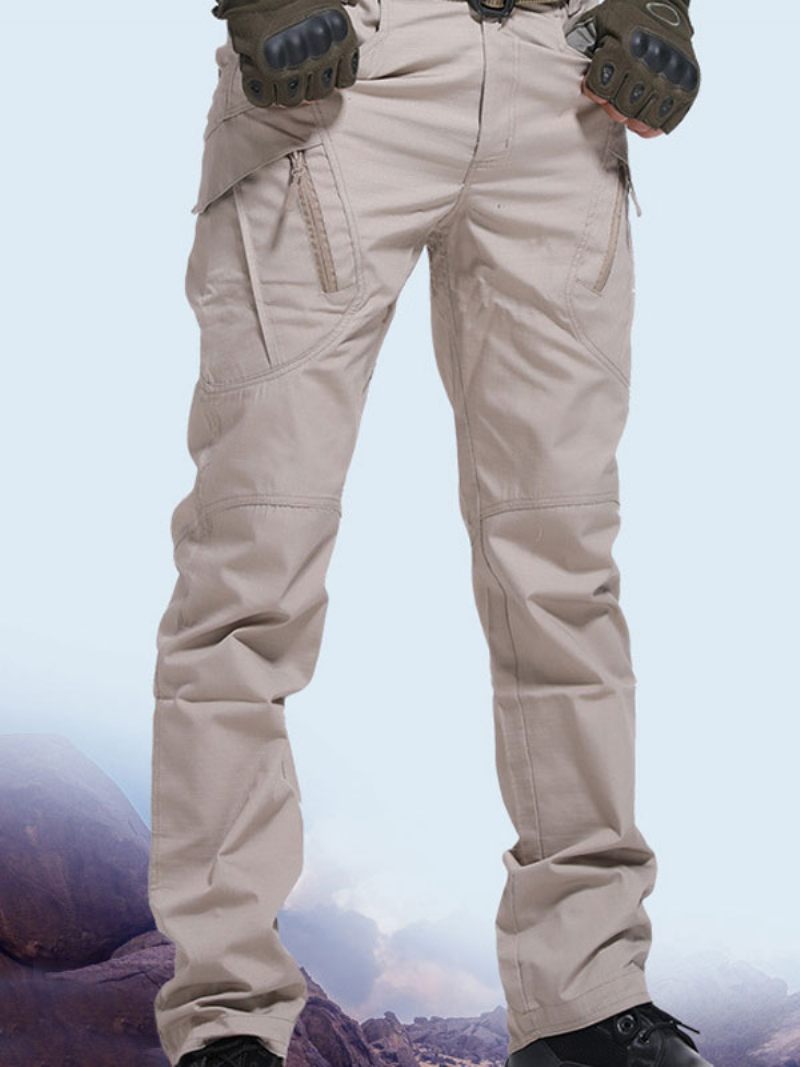 Miesten Housut Rento Natural Waist Straight Cargo Pant Vihreät - Khaki