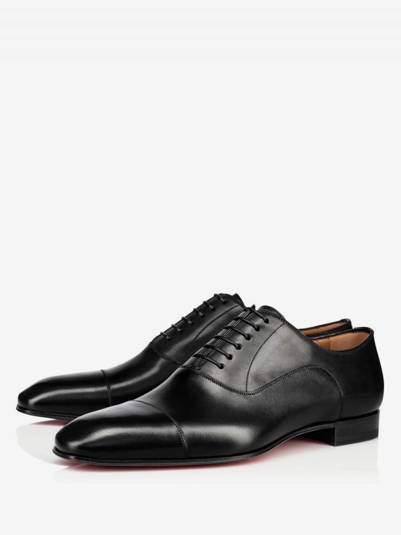 Miesten Balck-mekko Oxford Wedding Square Toe -kengät