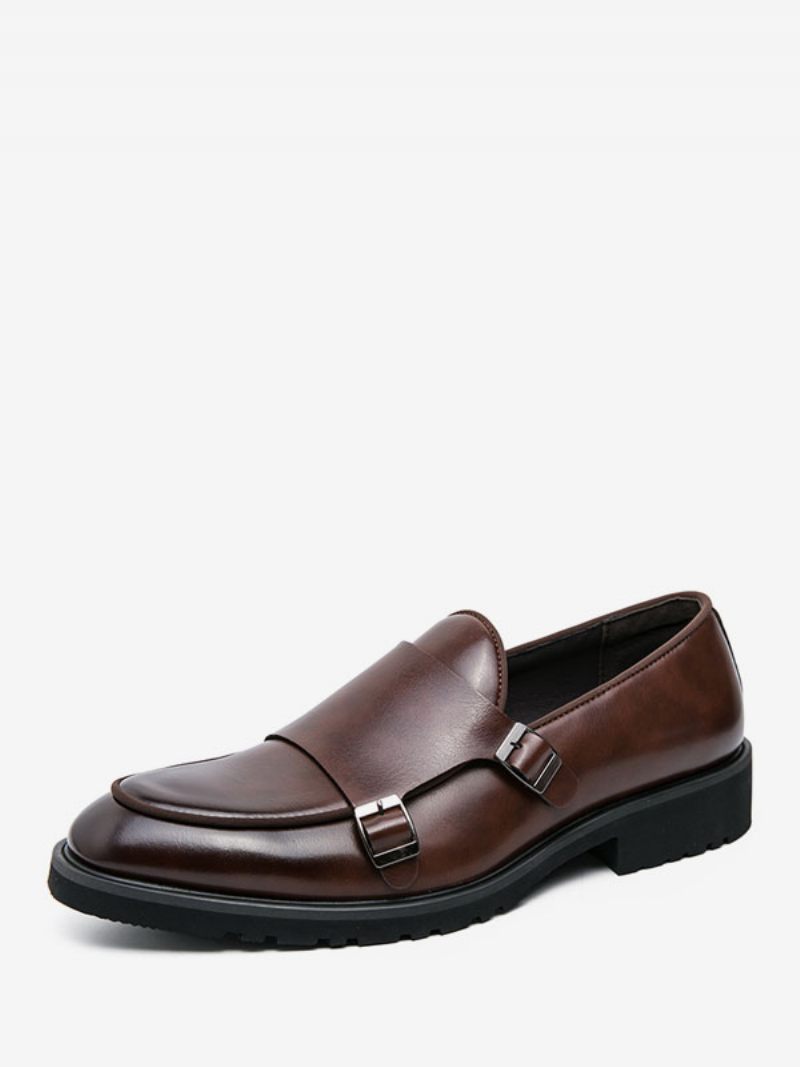 Miesten Mekkokengät Moderni Pyöreävarvas Monk Strap Slip On Kengät