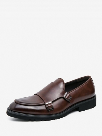 Miesten Mekkokengät Moderni Pyöreävarvas Monk Strap Slip On Kengät