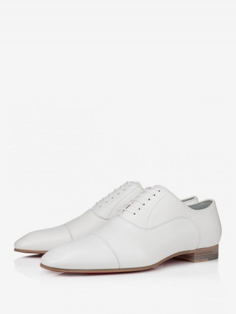 Miesten Mekkokengät White Square Toe Oxford Wedding Prom -kengät