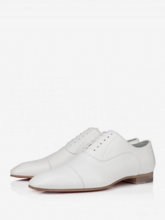 Miesten Mekkokengät White Square Toe Oxford Wedding Prom -kengät