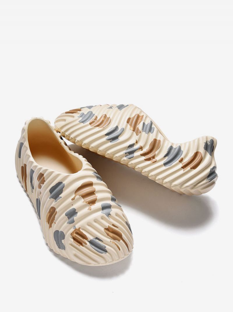 Miesten Sandaalit Slip-on Pu-nahkainen Eva-pohja - Beige