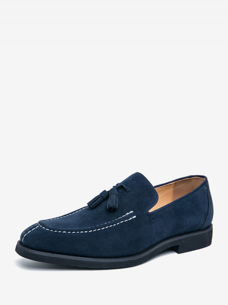 Loafer-kengät Miehille Pu-nahkainen Munkkihihna Slip-on Prom Party -kengät - Sininen