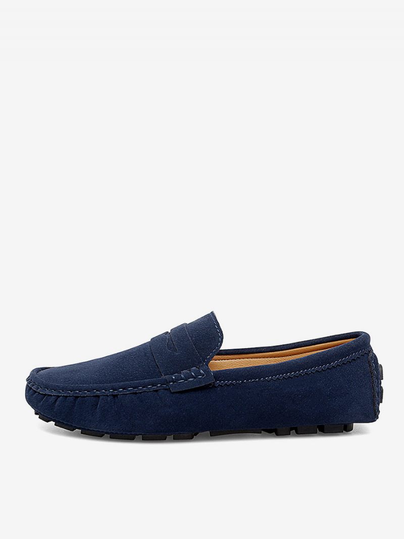 Loafer-kengät Miehille Pyöreävarvas-slip-on-ajokengät - Sininen