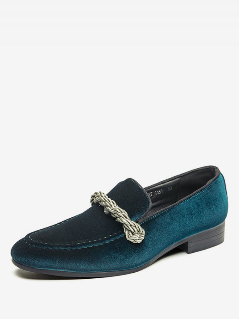 Loafer-kengät Miehille Slip-on Monk Strap Pyöreä Kärki - Vihreä