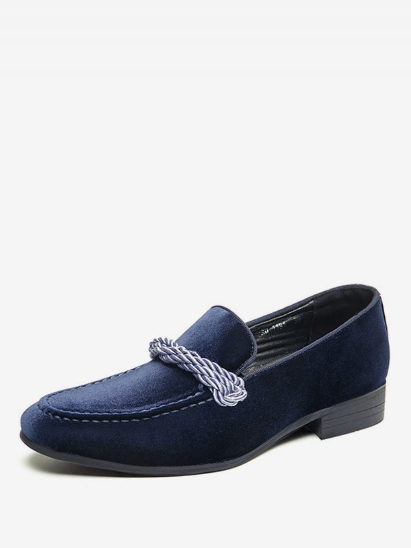 Loafer-kengät Miehille Slip-on Monk Strap Pyöreä Kärki - Sininen