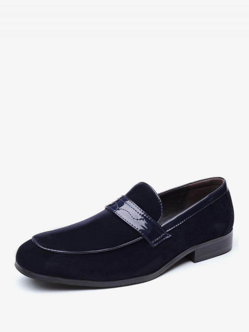 Loafer-kengät Miehille Slip-on Monk Strap Pyöreäkärkinen Pu-nahkaa