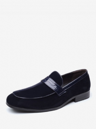 Loafer-kengät Miehille Slip-on Monk Strap Pyöreäkärkinen Pu-nahkaa