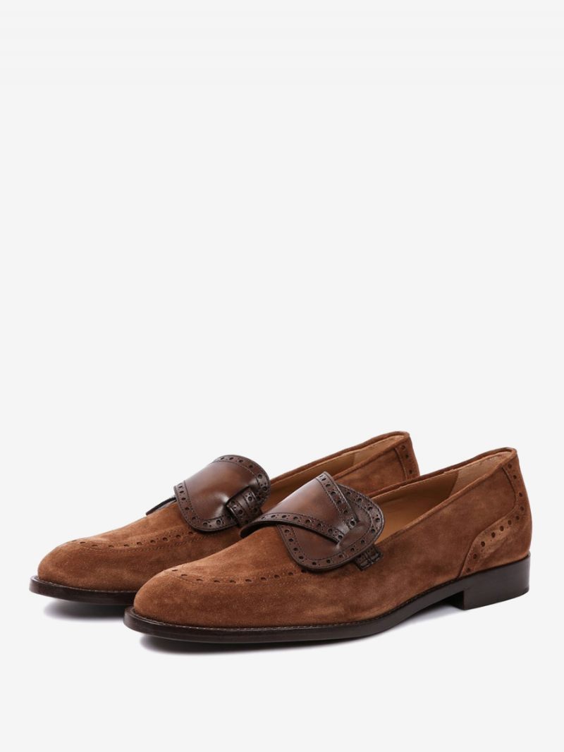 Miesten Lehmännahkaiset Slip-on Loafer Mokkanahkaiset Juhlakengät