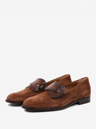 Miesten Lehmännahkaiset Slip-on Loafer Mokkanahkaiset Juhlakengät