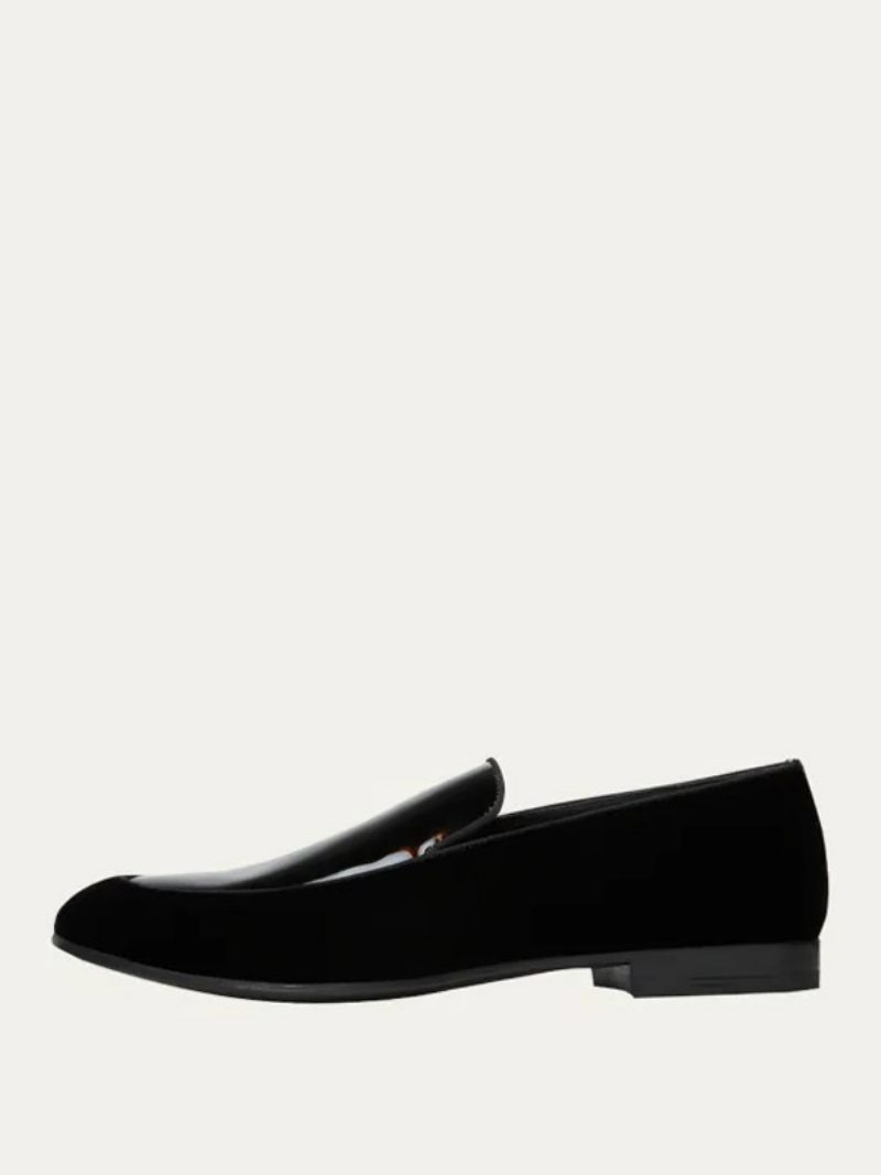 Miesten Loafer-kengät Pyöreäkärkinen Slip On Prom Party Wedding Groom -kengät