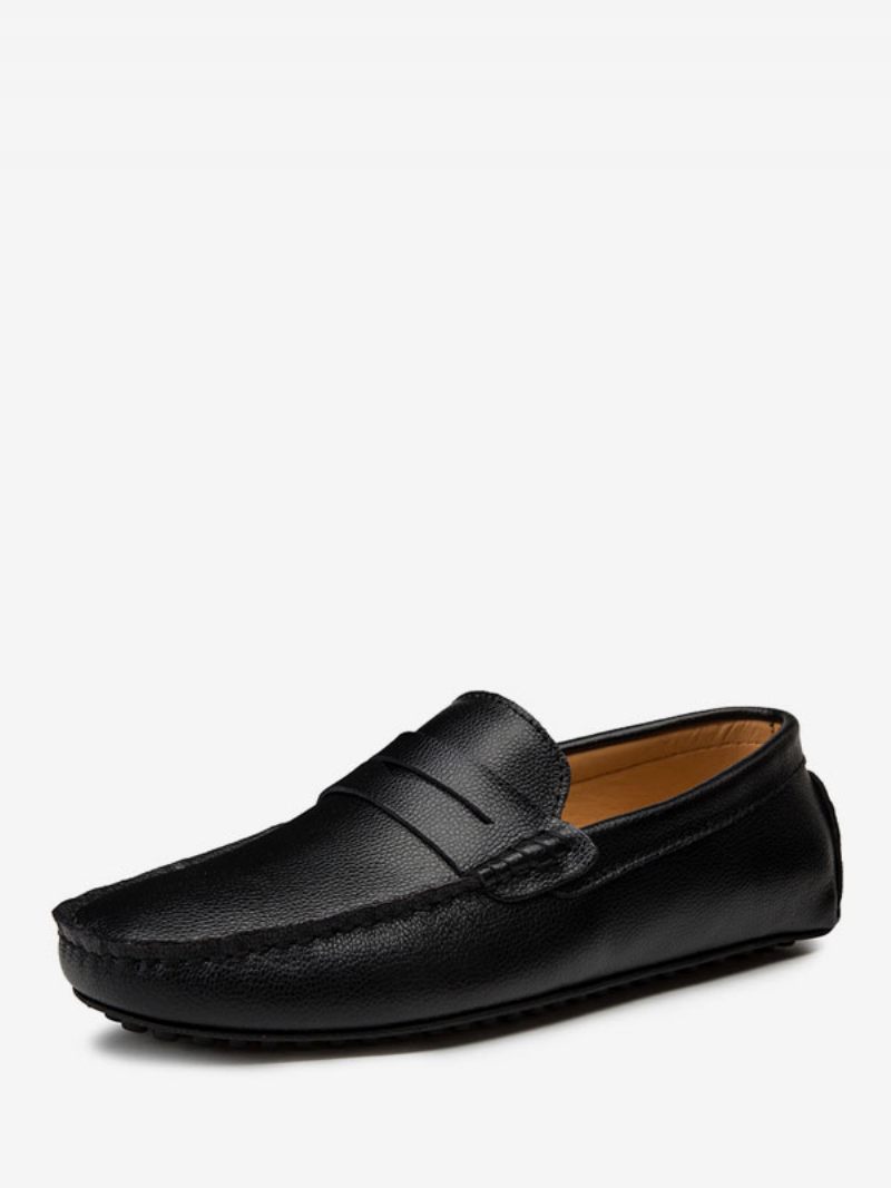 Miesten Loafer-kengät Slip-on Munkkihihna Pyöreäkärkiset Pu-nahkaiset Ajokengät