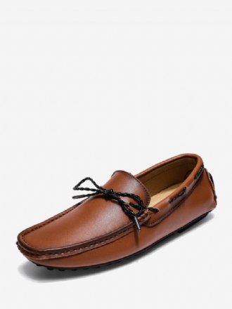 Miesten Loafer-kengät Slip-on Pyöreäkärkinen Pu-nahka