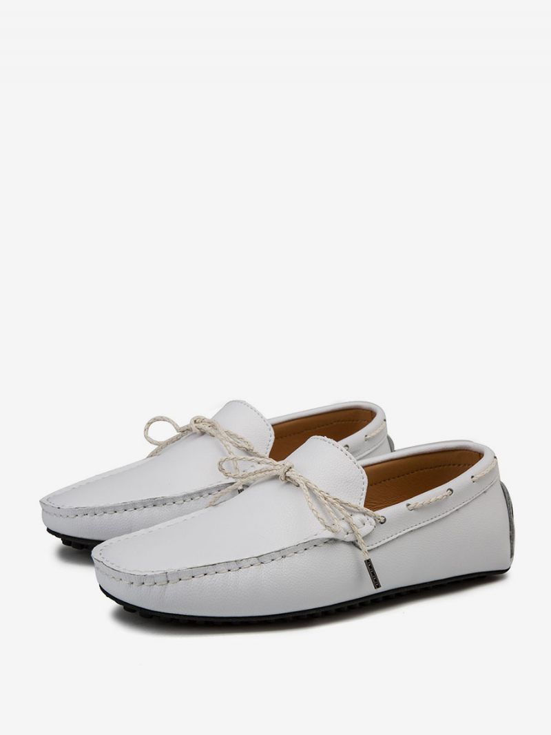 Miesten Loafer-kengät Slip-on Pyöreäkärkiset Pu-nahkaa - Beige