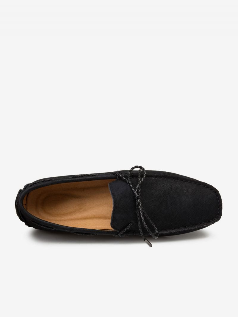 Miesten Loafer-kengät Slip-on Pyöreäkärkiset Pu-nahkaa - Musta