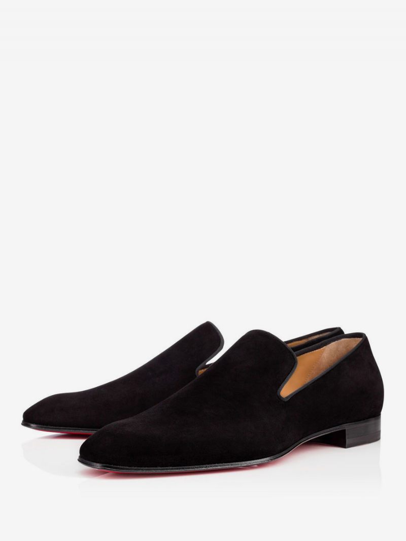 Miesten Loafer Prom Party Hääkengät Slip-on Square Toe Mokkanahka