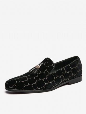 Miesten Loaferit Pu-nahka Prom Slip-on Low Topit Siniset Tupsut Kengät