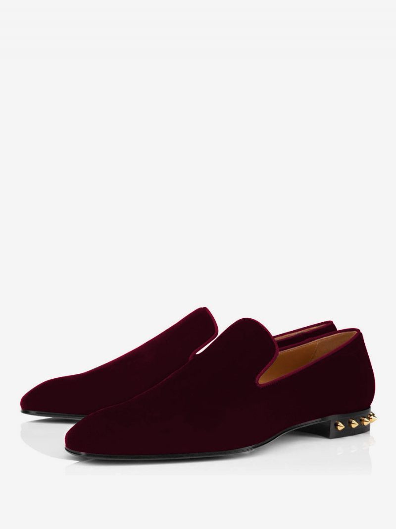 Miesten Mikromokkanahka Ylempi Niitit Artwork Loafer Kengät Slip-on