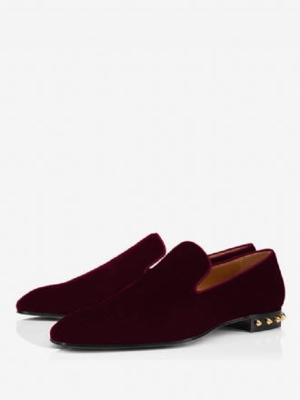 Miesten Mikromokkanahka Ylempi Niitit Artwork Loafer Kengät Slip-on