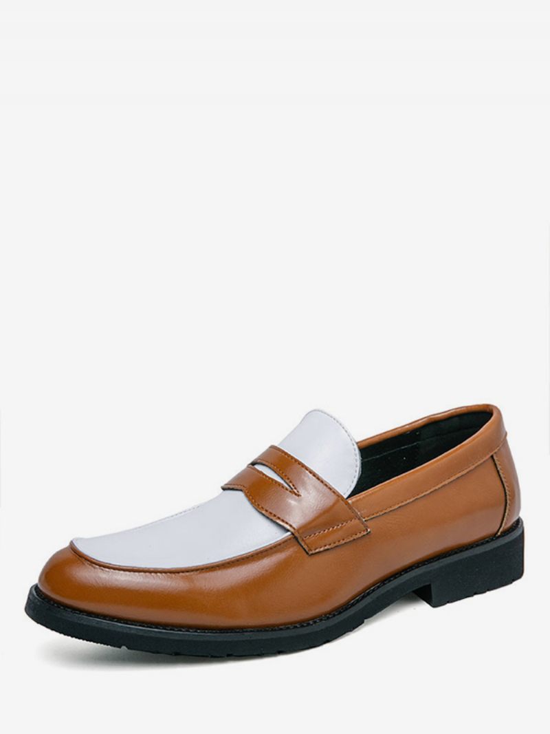 Miesten Pyöreä Toe Slip On Prom Party Wedding Loafers