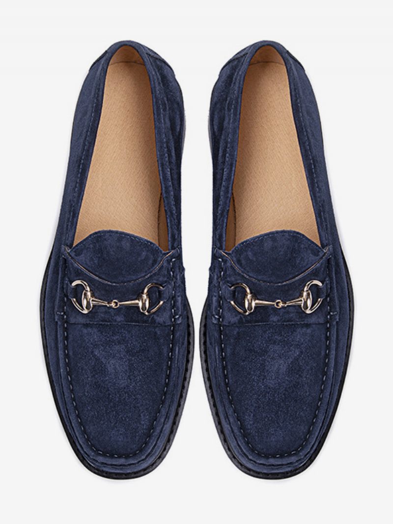 Miesten Skin Slip-on Loafer Kengät Prom Hääkengät - Sininen