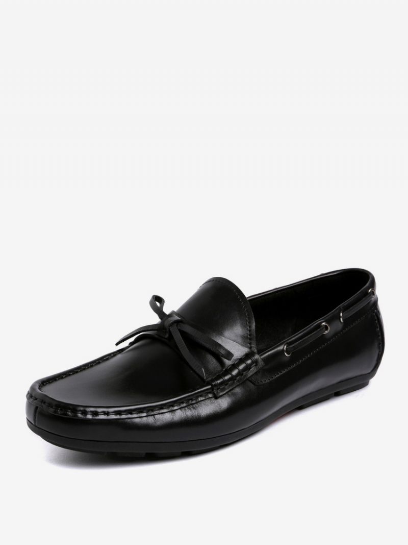 Miesten Slip On Loafer Lehmännahkaiset Tupsukengät