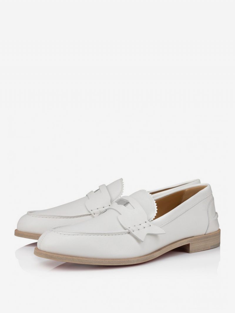 Miesten Slip-on Solki Loafer Artwork Square Toe Prom Hääkengät