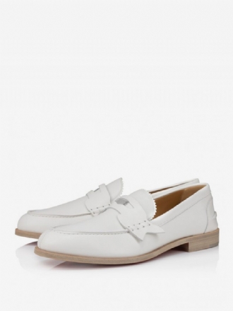 Miesten Slip-on Solki Loafer Artwork Square Toe Prom Hääkengät