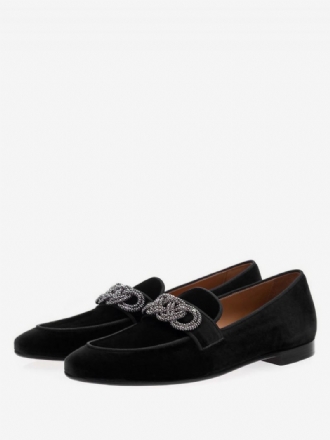 Mokkanahkainen Metallitiedot Miesten Loafer-kengät Slip-on Prom-hääkengät