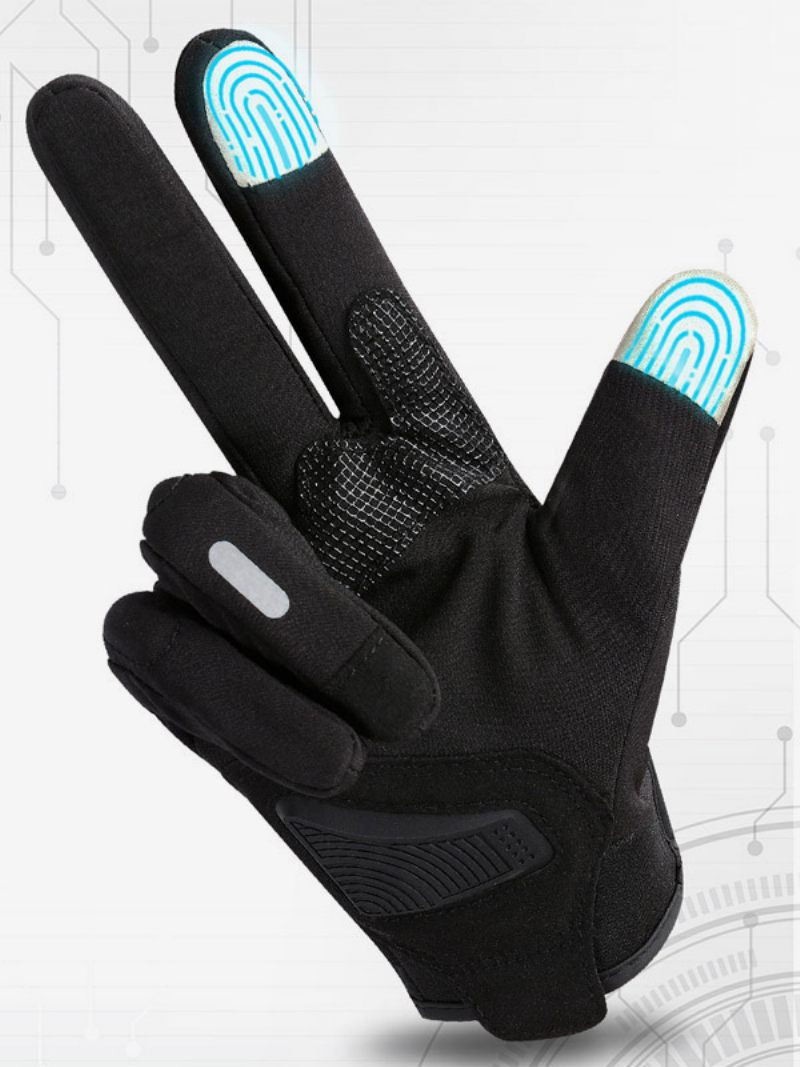 Miesten Kilpapyöräily Kiipeily Vaellus Blend Unisex Accessory Gloves - Musta