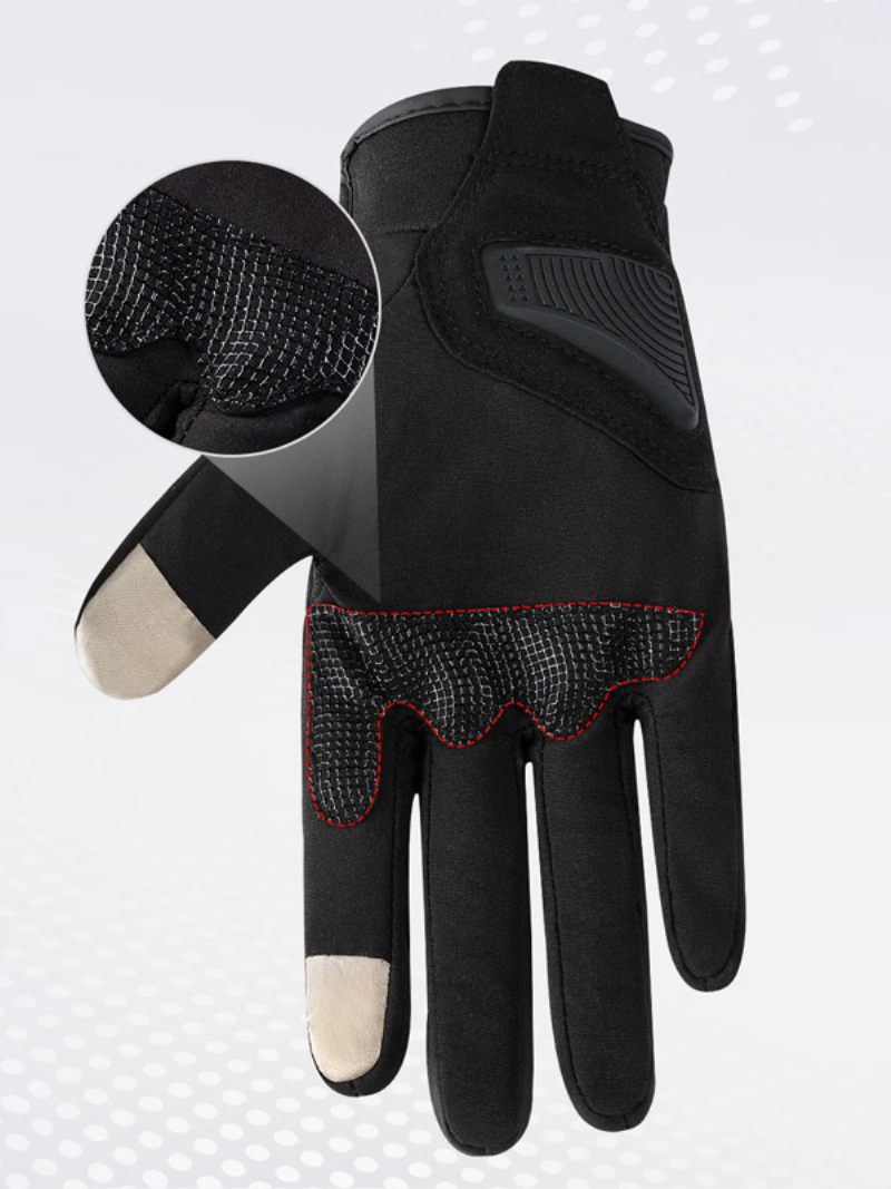 Miesten Kilpapyöräily Kiipeily Vaellus Blend Unisex Accessory Gloves - Musta