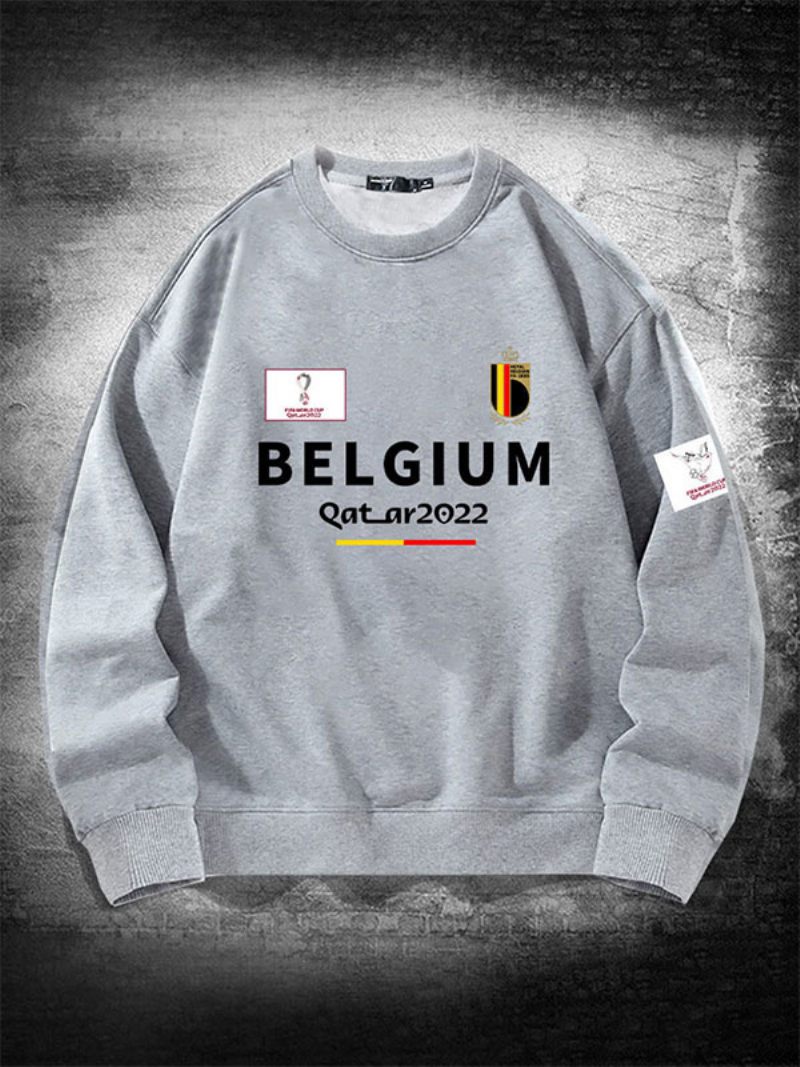 Belgian Team Sweatshirt Miesten Toppi - Vaaleanharmaa