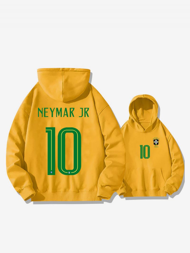 Brasilialainen Harjoitushuppari Neymar Numero 10 Miesten Toppi - Keltainen