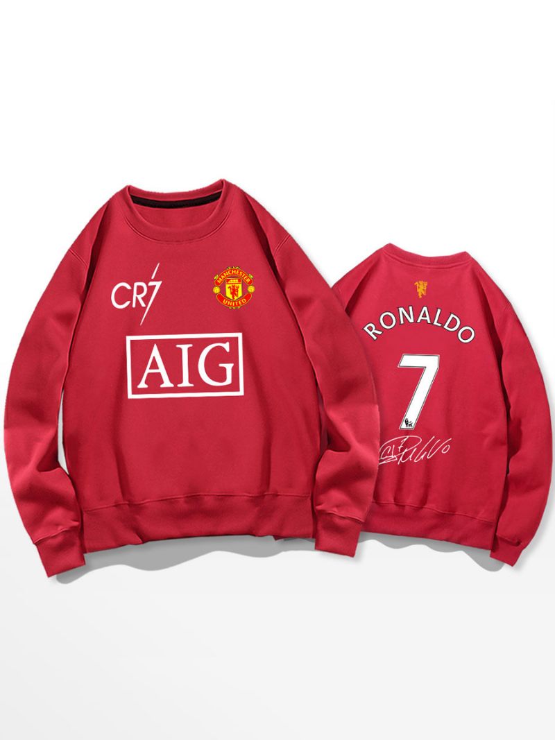 Cristiano Training Sweatshirt Ronaldo Numero 7 Miesten Toppi - Punainen