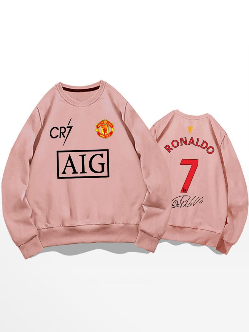 Cristiano Training Sweatshirt Ronaldo Numero 7 Miesten Toppi - Pink