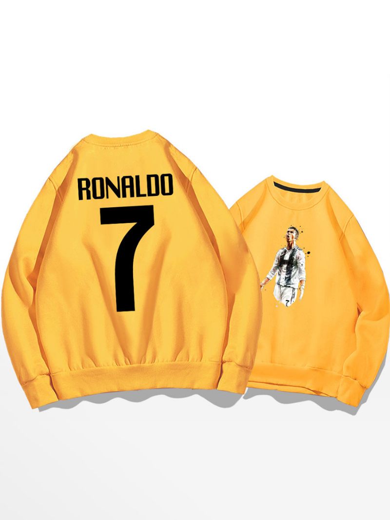 Cristiano Training Sweatshirt Ronaldo Numero 7 Miesten Toppi - Keltainen