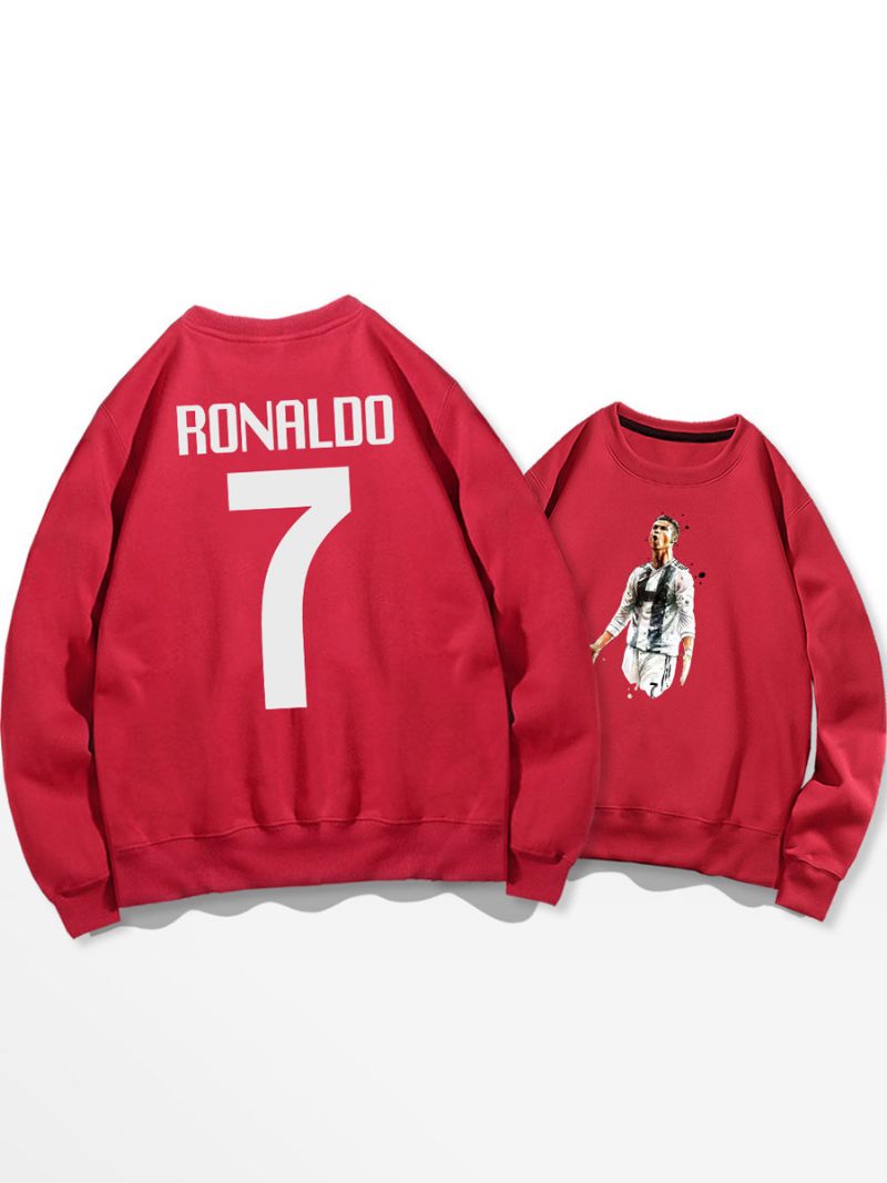 Cristiano Training Sweatshirt Ronaldo Numero 7 Miesten Toppi - Punainen