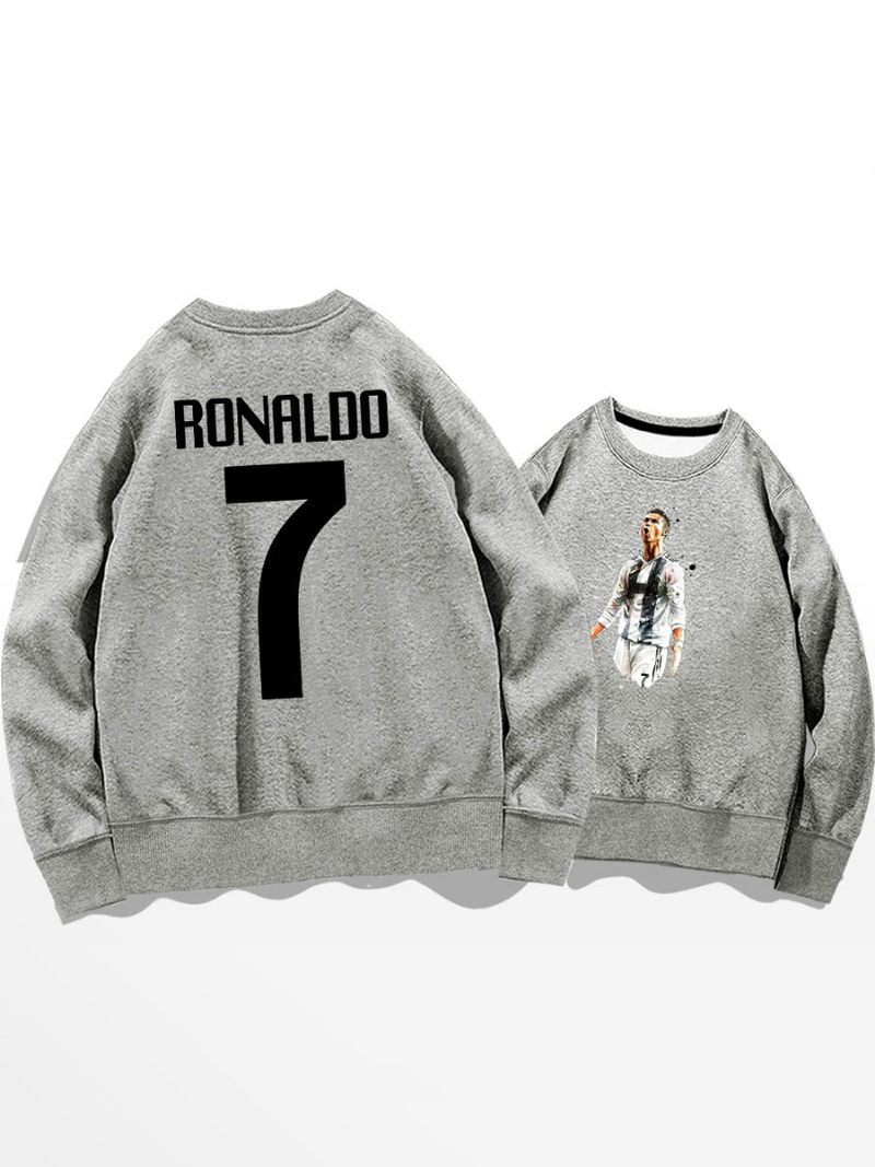 Cristiano Training Sweatshirt Ronaldo Numero 7 Miesten Toppi - Vaaleanharmaa