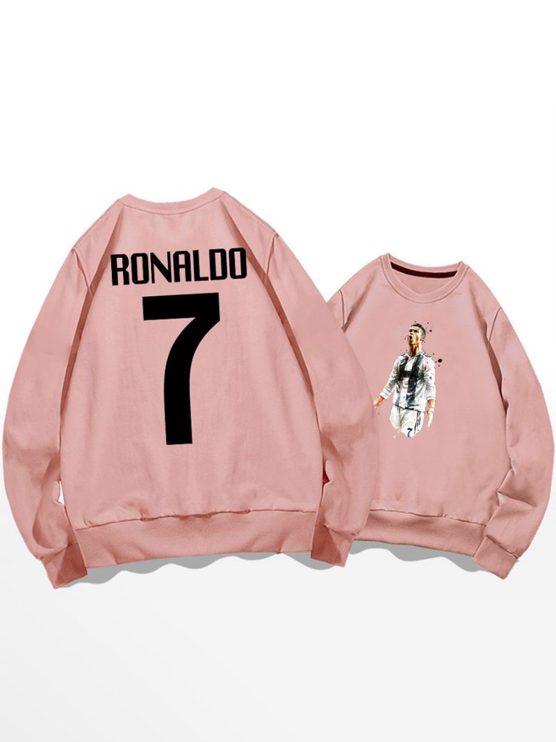 Cristiano Training Sweatshirt Ronaldo Numero 7 Miesten Toppi - Pink